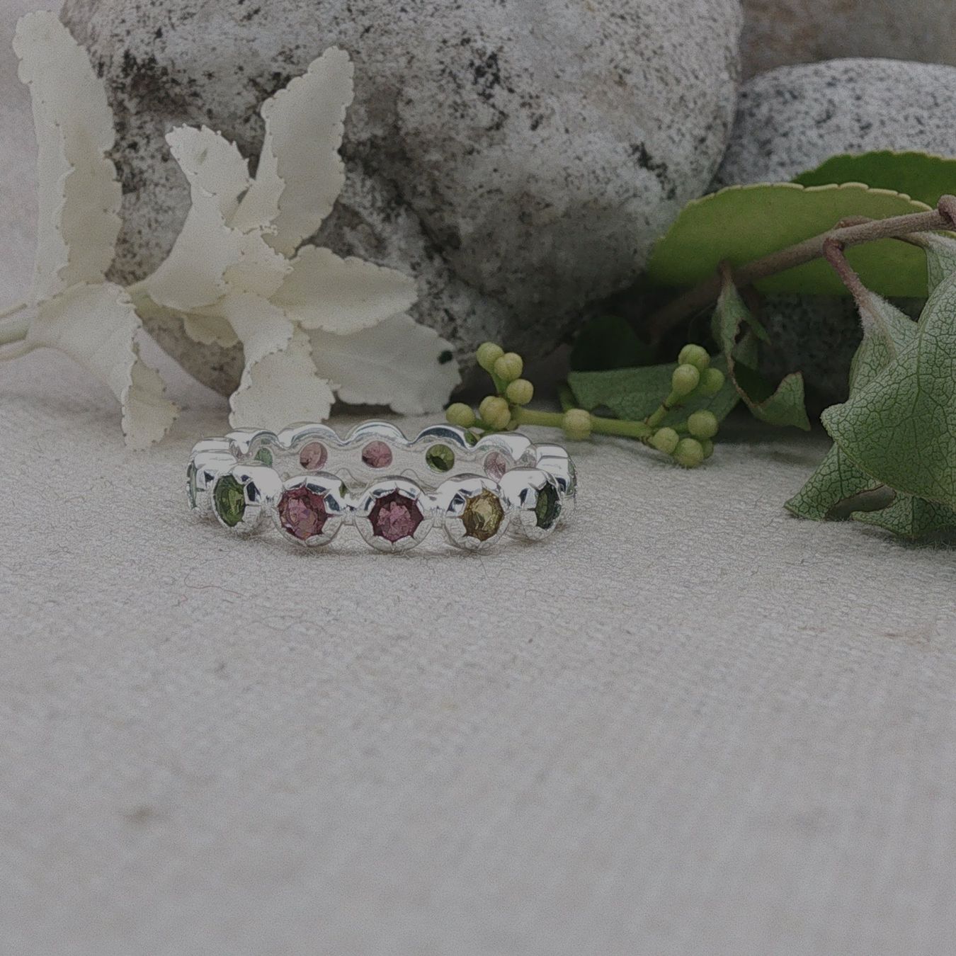 Olga Ribler Anelli: Turmalin Ring - Sterling Silber 925 - Grösse 58 – Nuovo (secondo la descrizione) da Luzern venduto da Schmuckoutlet 7