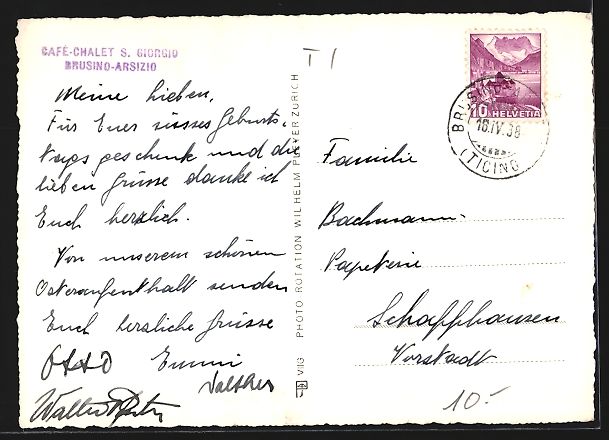 Cartoline postali: Brusino /Lago di Lugano, Panorama mit Be – Usato da Berlin venduto da bartko-reher 1