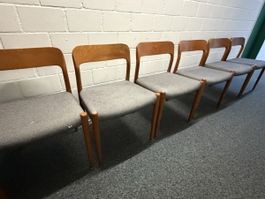 Stühle Teak Niels Otto Møller für J.L. Møllers Vintage 6 Stk