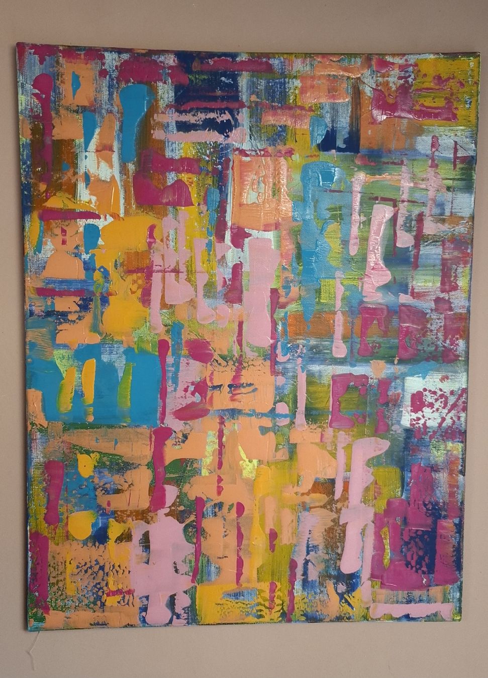 Dipinti: Gemälde, bunte Farben, Kunstwerk, handmade 57×75 – Nuovo (secondo la descrizione) da Riehen venduto da Steinbock1970