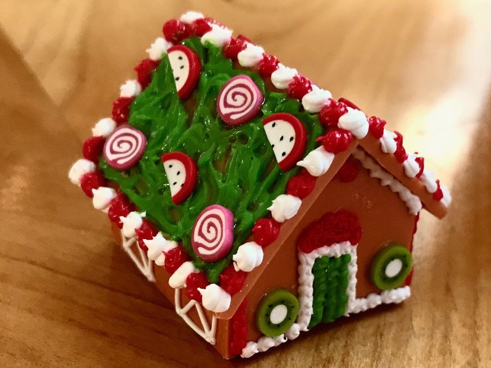 Lebkuchenhaus für Puppenstuben. Fimo/Kunstharz. NP 17.50. | Kaufen auf ...