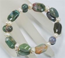♛ Wunderschönes Achat Stretch Armband