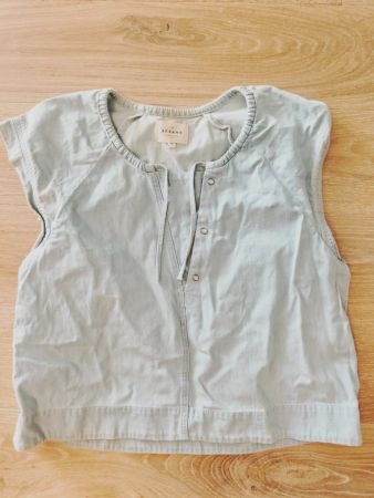 Sezane Top Chambray Mint, Gr. 38