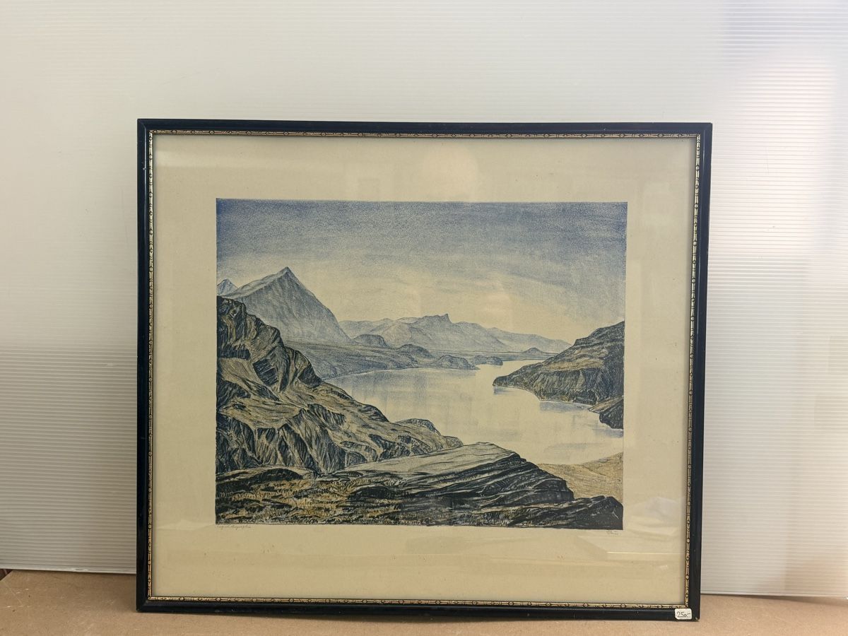 Arts picturaux & lithographies: Alfred Glaus - Blick auf Thunersee – D'occasion à Solothurn par NUVICO