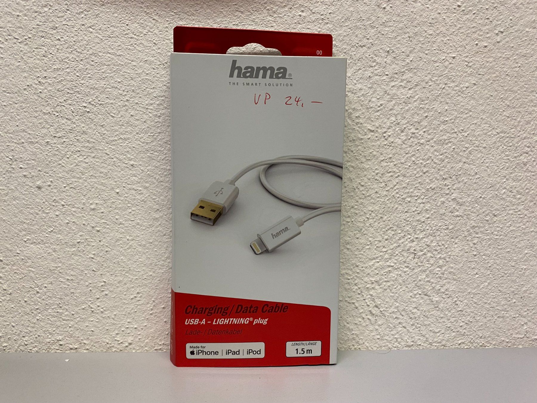 Hama Cavi: Hama USB-A Lightning Kabel – Nuovo e nell'imballaggio originale da Hochdorf venduto da av-electronics