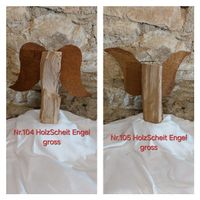Holz Scheit Engel gross