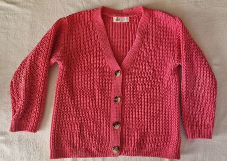H&M Mädchen-Pullover Gr. 130 – Rosa, gepflegt