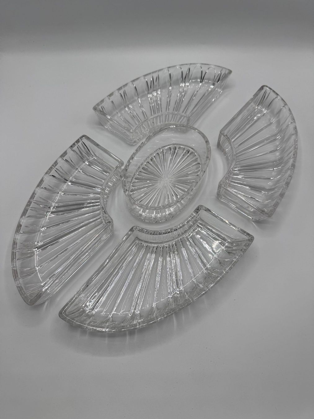 Piatti di portata: Vintage Servierteller mit Glaseinsatz, oval, – Usato da Sachseln venduto da BONATI01 5