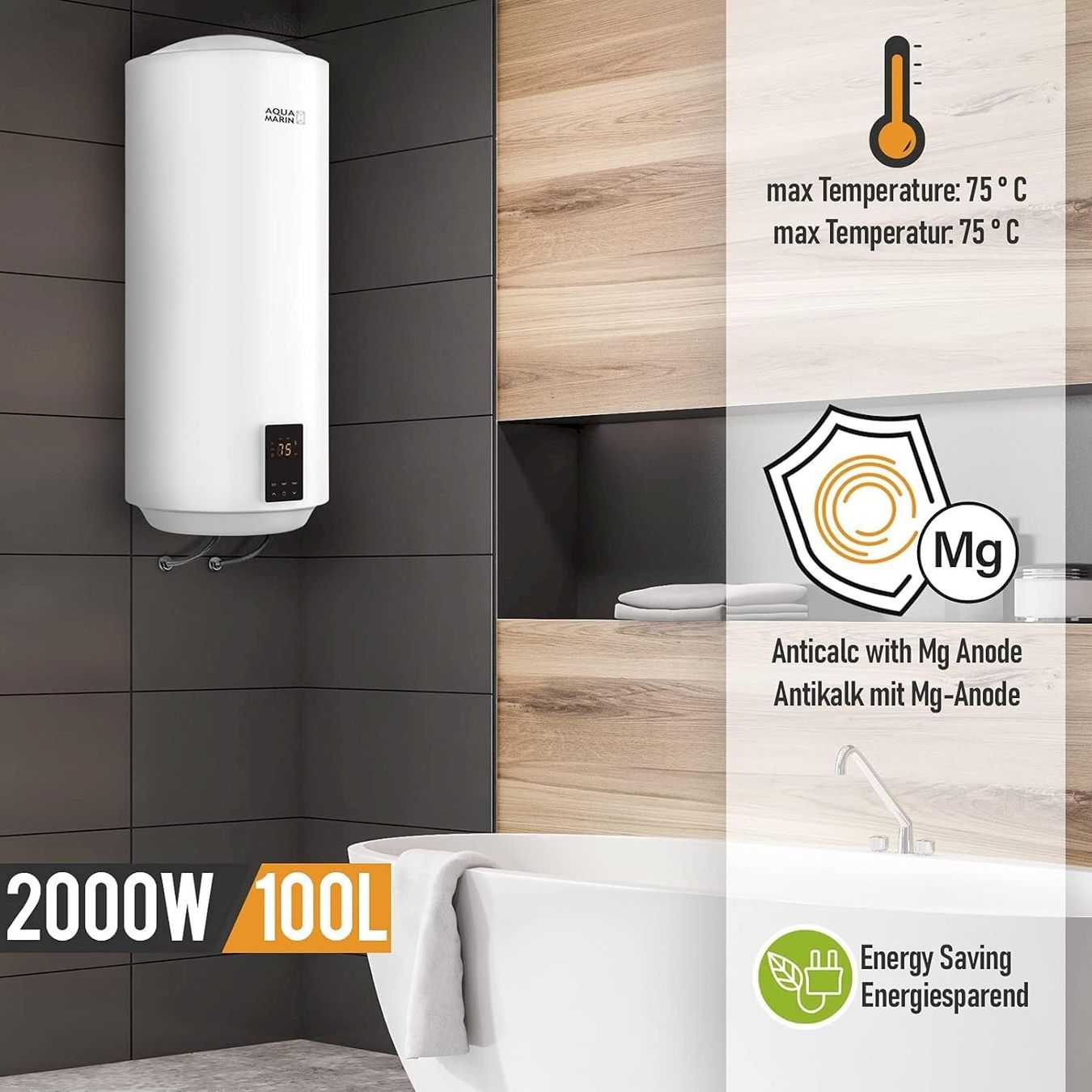 Sanitär: Elektro SMART Warmwasserspeicher 100L – Neu und originalverpackt aus Bottighofen von zaap 2