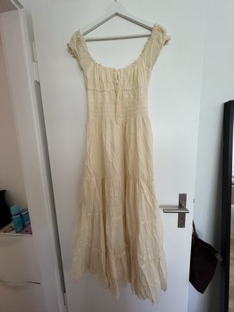 KIMCHI BLUE Maxi Kleid sommer gelb pastell Maxi Rock Jupe 