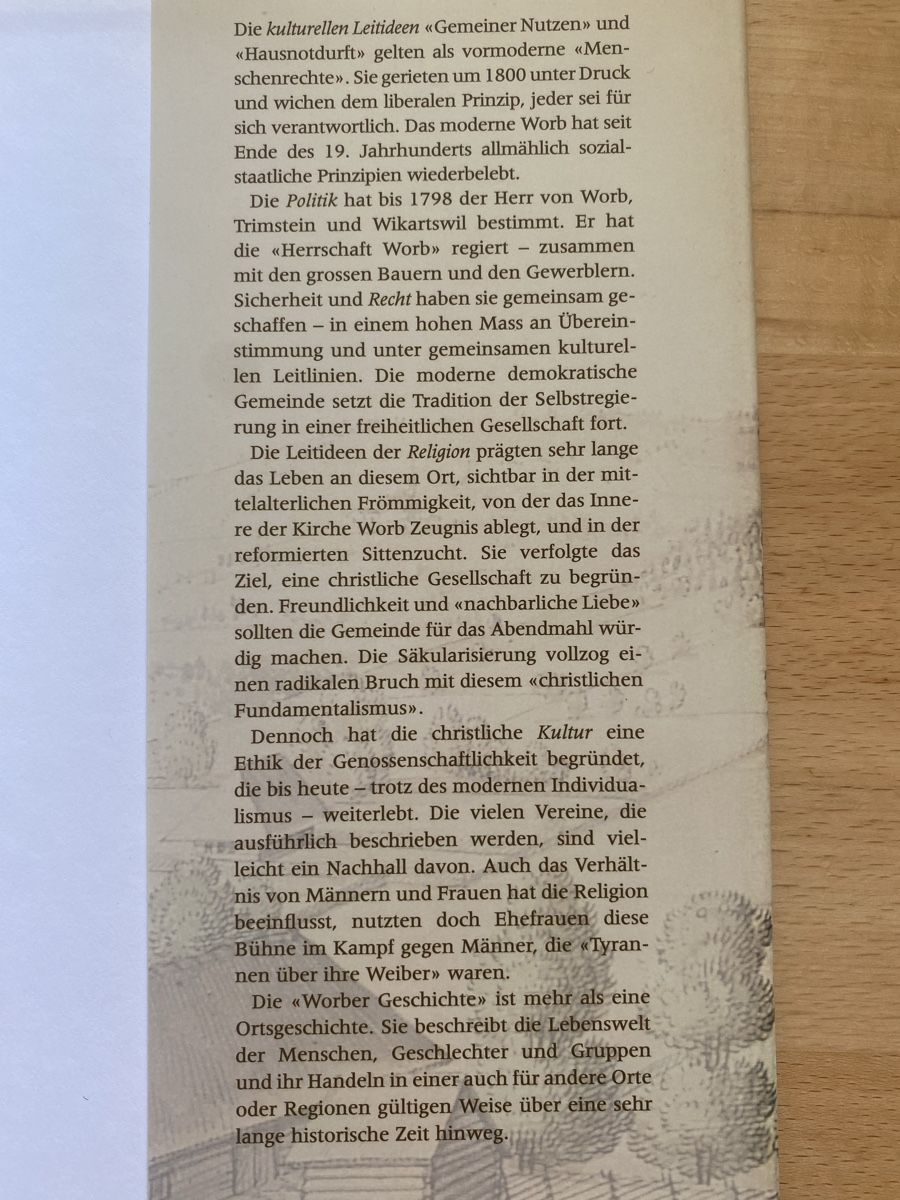 Libri: Worber Geschichte - Heinrich Richard Schmidt – Usato da Schwarzenburg venduto da Michellu 2