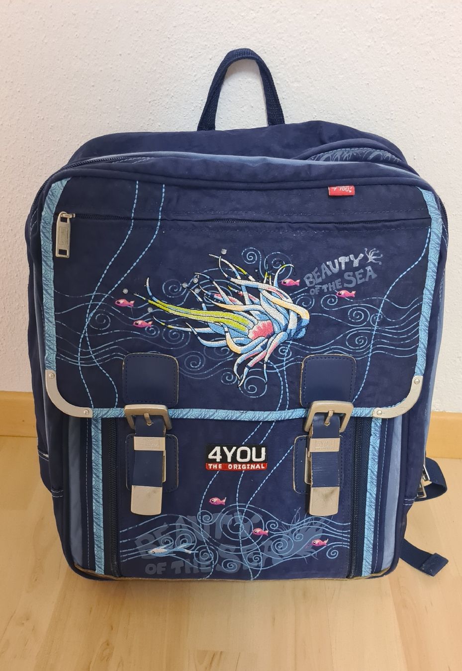 Borse & Zaini: Mädchen Schulthek Backpack mit vielen Fächern, Motiv Meer – Usato da Ennetbaden venduto da lili2003