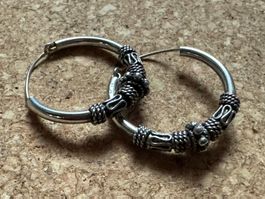 925 Silber Ohrringe Ethno India Stil neu