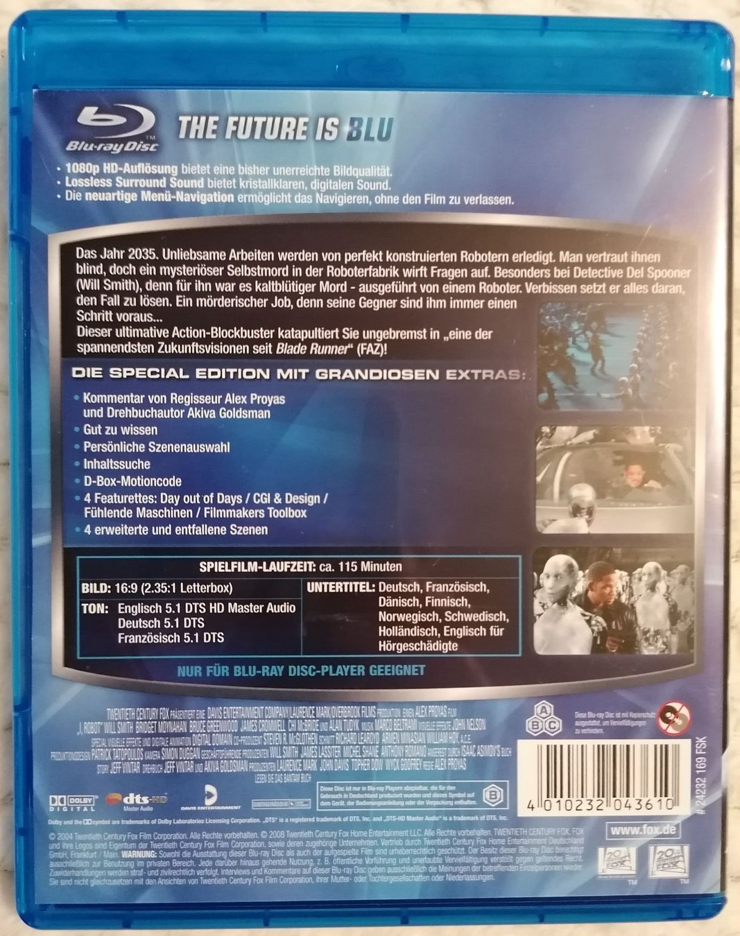 Tutti i DVDs: I Robot - Blu-ray - Will Smith – Usato da Oberurnen venduto da mackrokodile 1