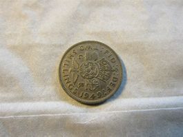 Münze 2 Shillings 1949 George VI                     (Nr.11)