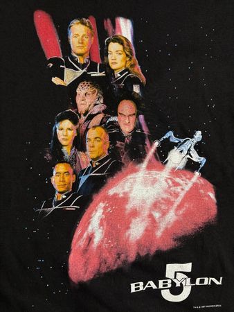 NEU Babylon 5 T-Shirt Vintage 1997, Grösse L, Sci-Fi Kult
