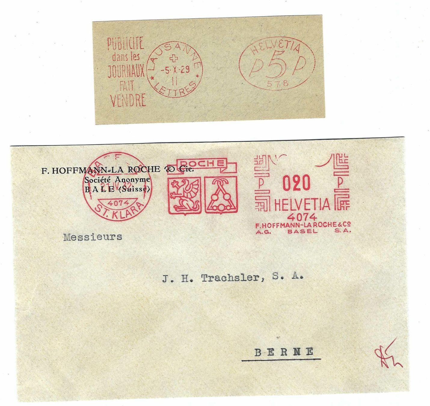 Alle Briefmarken: 6 Ausschnitte mit Freistempel  fg – Gebraucht aus Aarau von fussball-fussball
