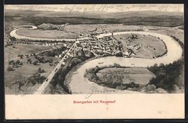 AK Bremgarten, Ortsansicht mit Reusslauf