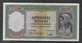 Grecia   1000  Drachme  1939  Gebraucht   95 %  AU