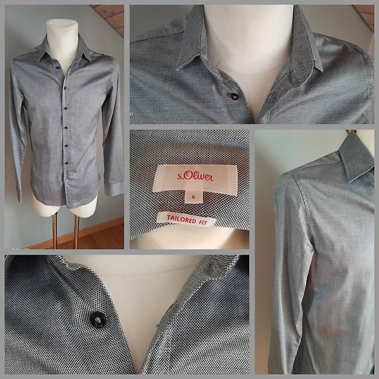Camicie: ***S. OLIVER*** Hemd Gr S grau – Usato da Wädenswil venduto da H2H_Secondhandshop