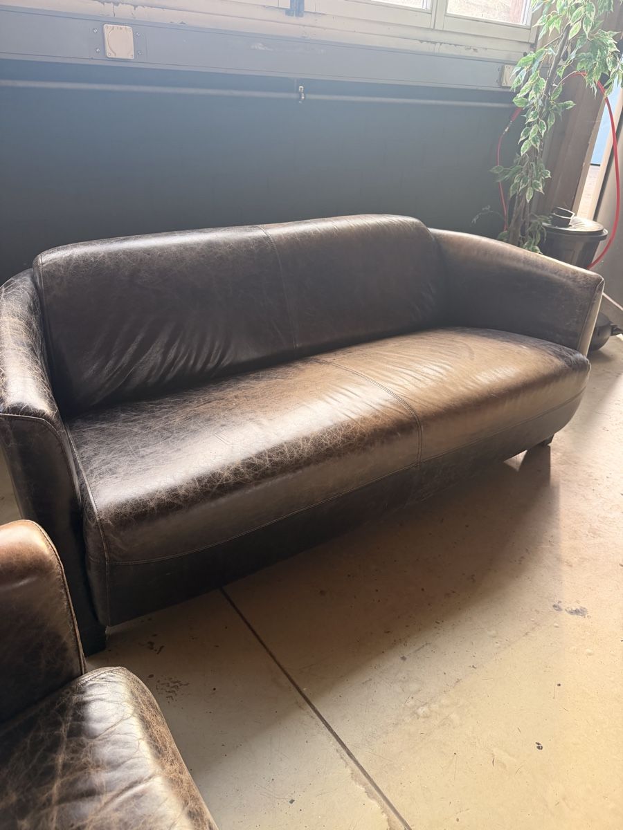 Sofas: Ledersofa braun gebraucht – D'occasion à Kaisten par Nieszner01 3