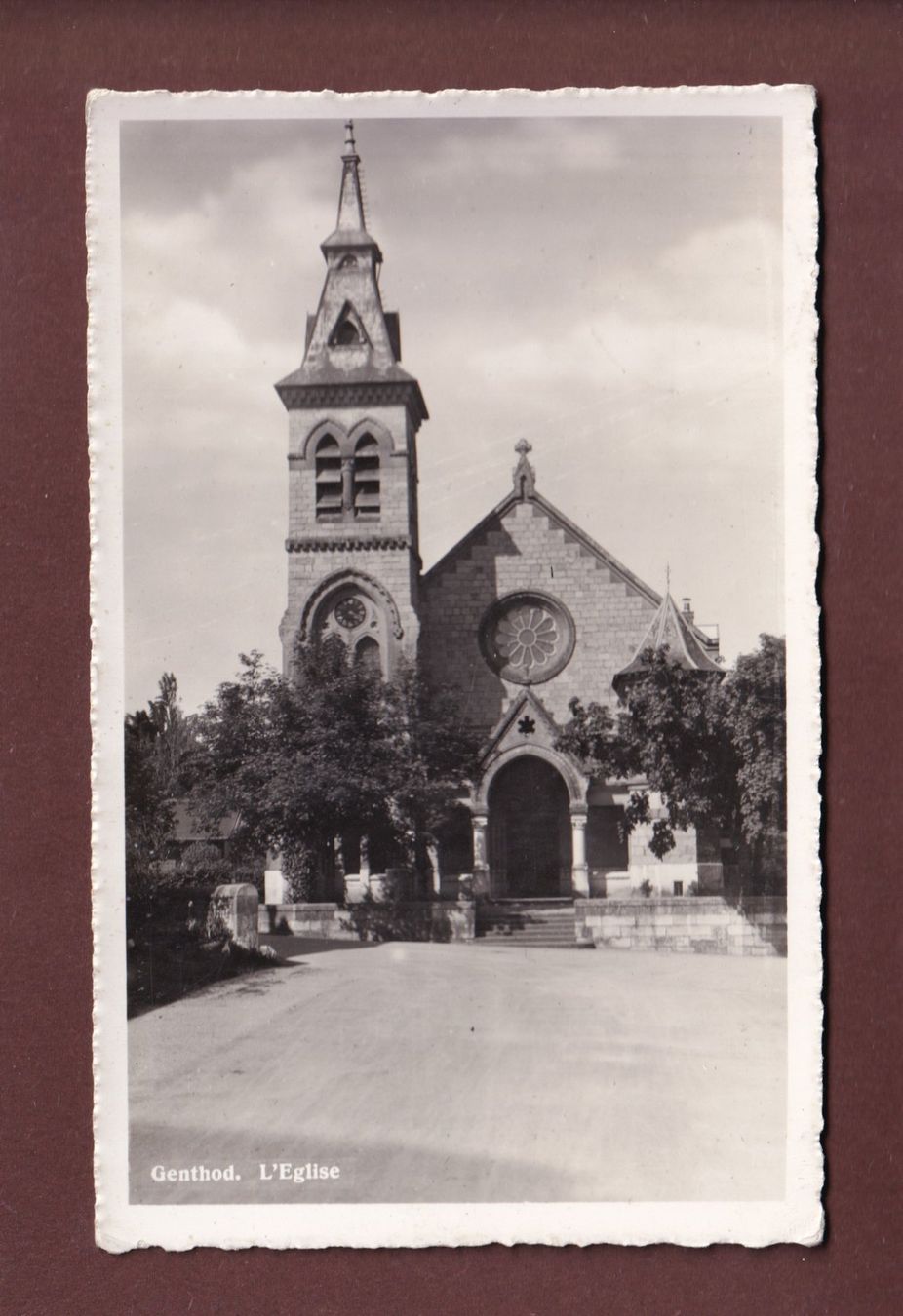 Cartoline postali: GENTHOD - L'Eglise – Usato da Pully venduto da nicecards-shop