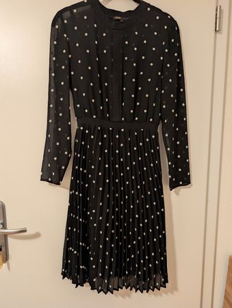 Kleid Maje schwarz weiss bestickt Grösse S (1) neuwertig