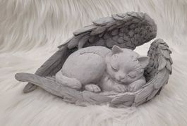 Beton Katzen Engel (handgemacht)