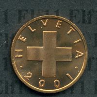 CHF___0.01 2001 stgl * nigelnagelneu! 1 Rappen
