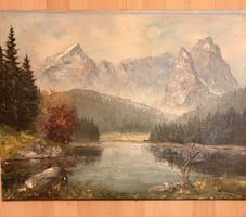 Gemälde/Ölbild, Berglandschaft im Herbst, unsigniert