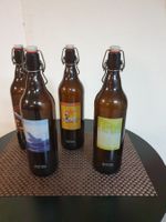 4 Swissair MD 11 Edition Bierflaschen.