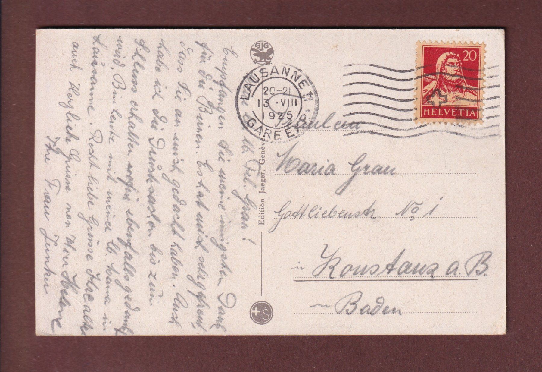 Cartes postales: LAUSANNE - 11 images - 1925 – D'occasion à Pully par nicecards 1