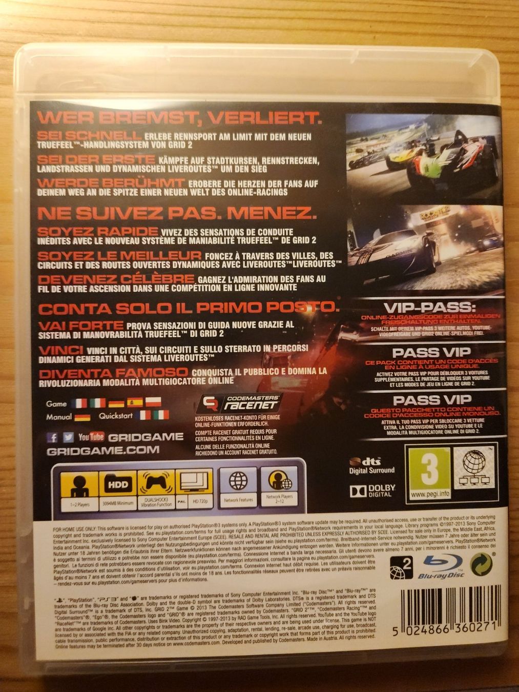 Spiele: PS3 - Grid 2 - Top Zustand! – Gebraucht aus Kandergrund von BSD83 1