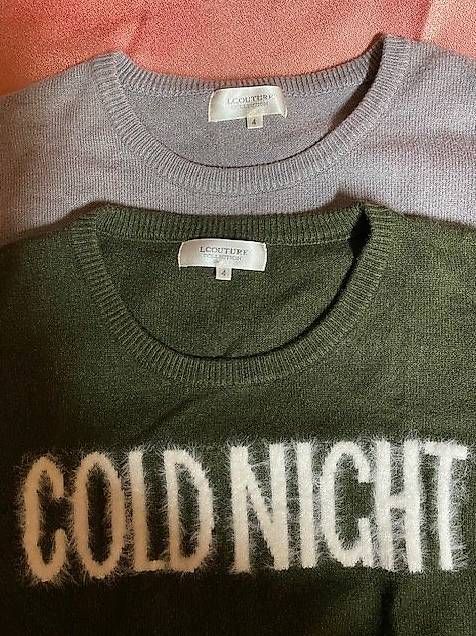 Maglioni & Felpe: Pullover mit Sujet "Goldnight", olivgrün und hellgrau – Usato da Cazis venduto da arinba 4