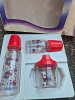 Babyflaschen Trainingsbecher Set rot Kinder Design neu k38