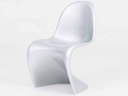 Vitra Panton Classic Stuhl von Verner Panton, Weissaluminium