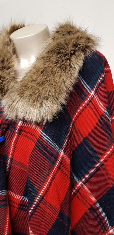 Jdlsppl Damen Poncho Pullover - Zick Zack Strick Mexikanisch Mit Fransen