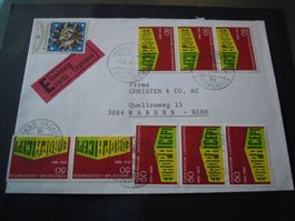 Europa, Binnenstaat, Lichtenstein, 69+76, Brief mit 8 Marken