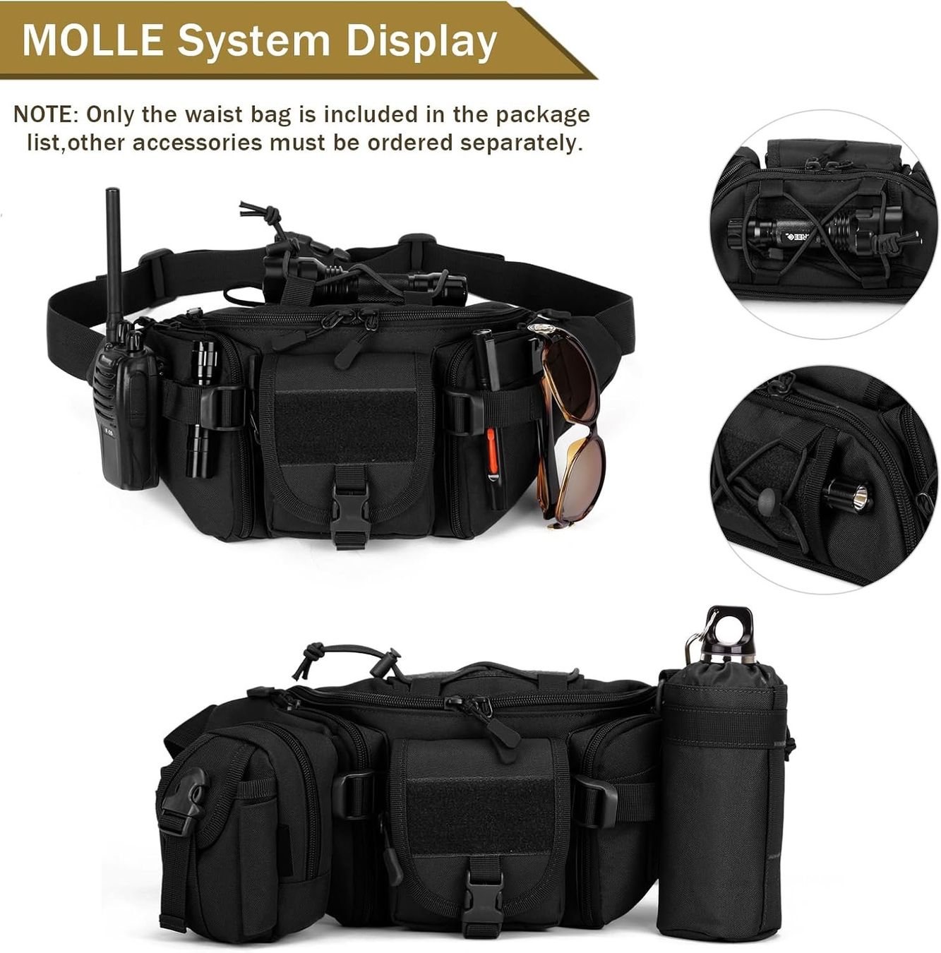 Borse: Taktische Bauchtasche Militär mit 5 Fächern Gürteltasche – Nuovo e nell'imballaggio originale da Genève venduto da Top-Trend 3
