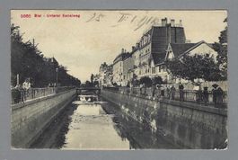 1910, BIEL, UNTERER KANALWEG, 0 TRAVERS-BUTTES POSTE AMB.