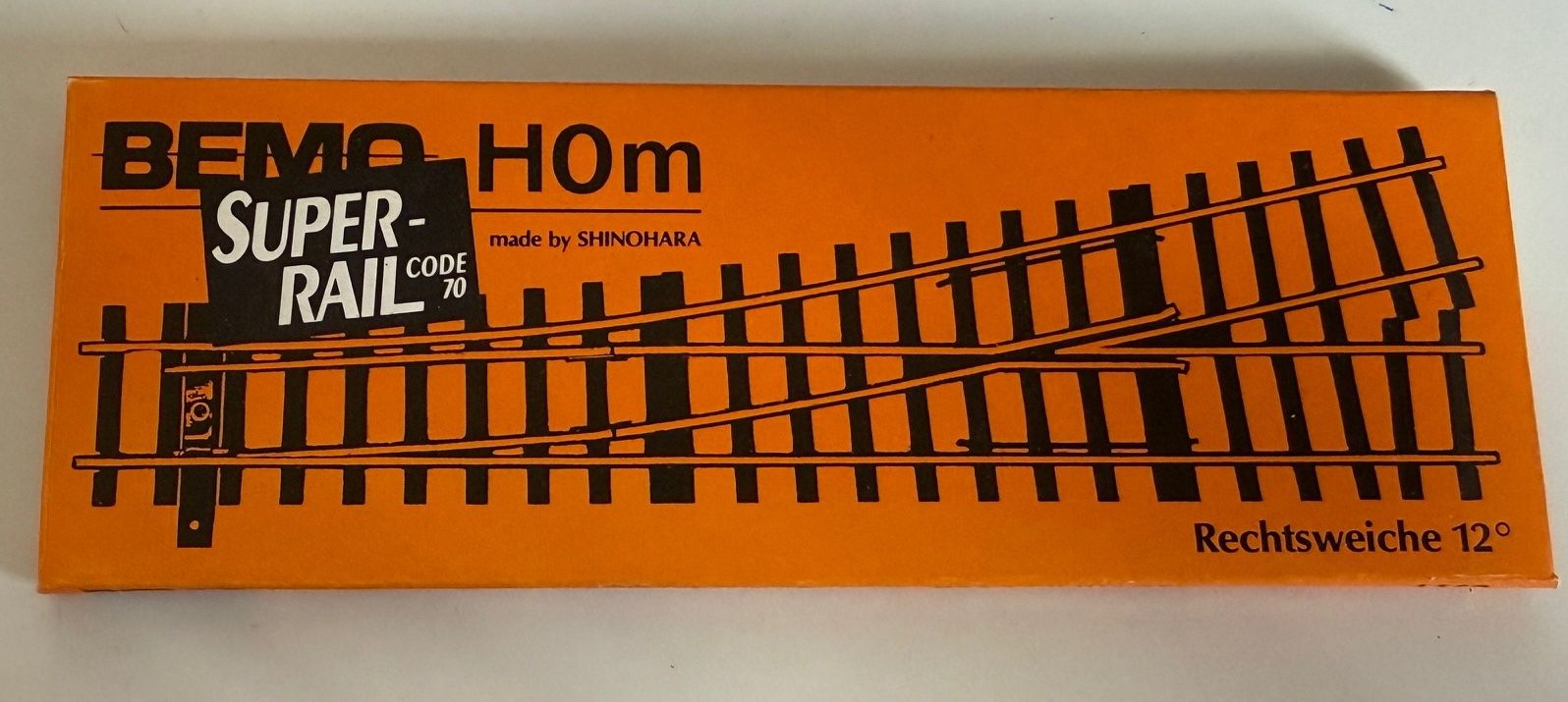Bemo Modellini di ferrovie: Bemo Weiche rechts 12° Art. 4294 627 – Nuovo e nell'imballaggio originale da Samedan venduto da Gischpel25