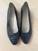 Elegante Chanel Pumps Schwarz Leder Grösse 37 Vintage