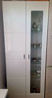 Vitrine weiss mit Glastüre Höhe 193cm Breite 80cm Tiefe 36cm
