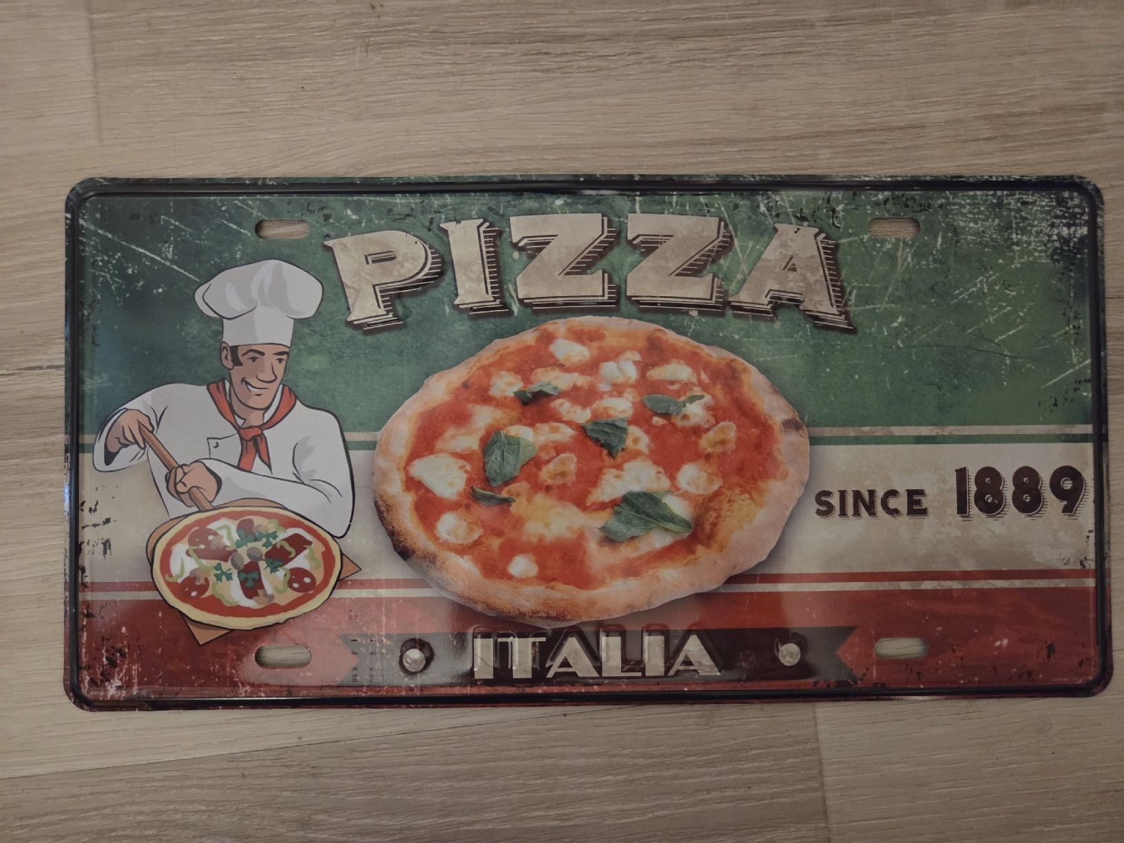 Alle Dekorationen: Blechschild Pizza – Neu und originalverpackt aus Basel von Daia52