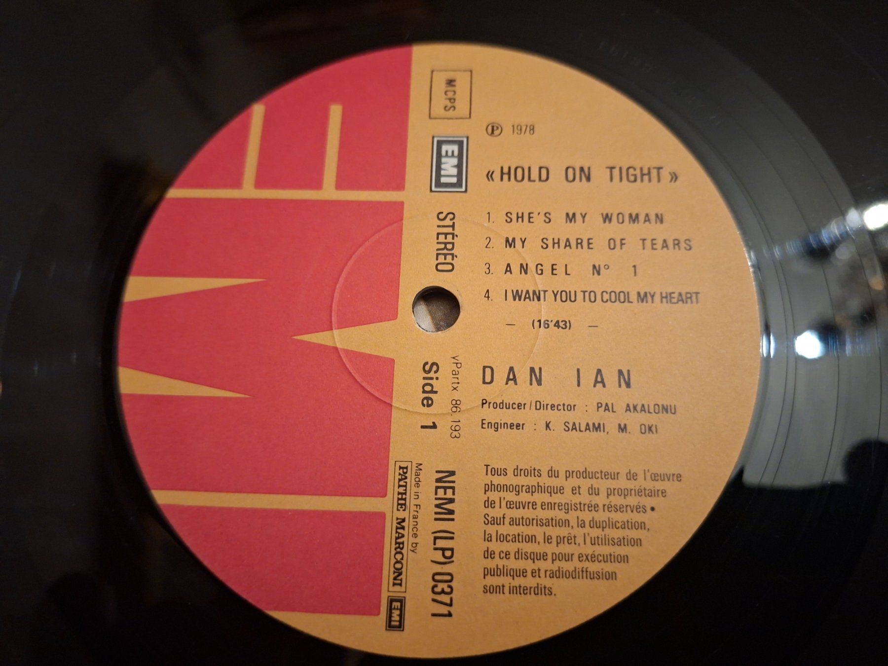 Vinyles: African Reggae LP - Dan Ian - Hold On Tight - 1978 – D'occasion à Bernex par Wannabehasbeen01 2