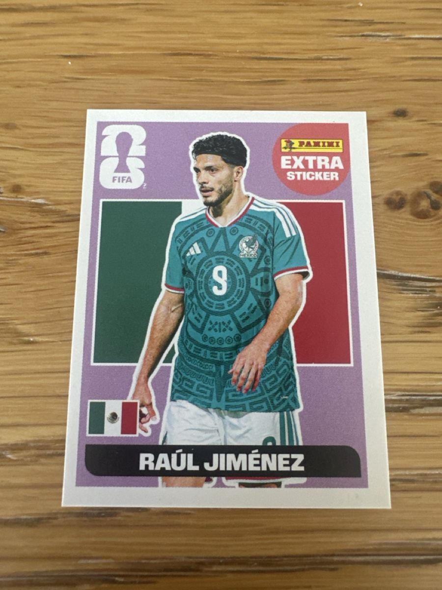 Panini Carte collezionabili: Panini Extra Sticker Raúl Jiménez World Cup 2026 Basic – Nuovo e nell'imballaggio originale da Grandson venduto da Carpal