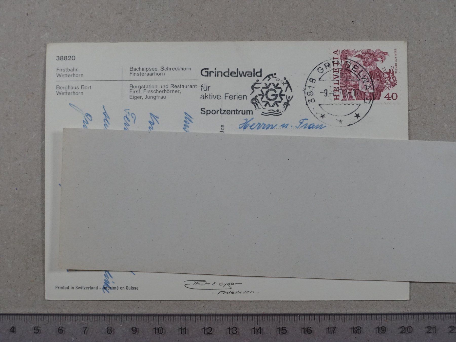Ansichtskarten: Grindelwald, 1978 – Gebraucht aus Lenzburg von fh1 1