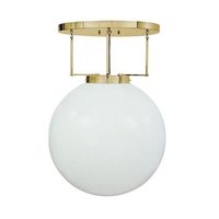 Lampes de plafond style Bauhaus globe en verre dorées neuves