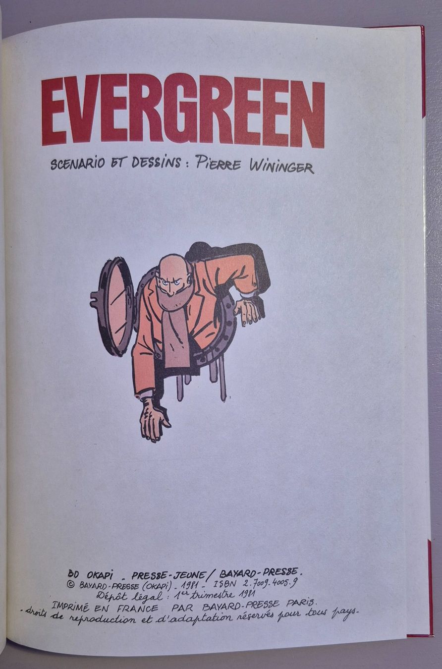 Fumetti: Nicéphore Vaucanson - EVERGREEN - Winiger - EO 1981 – Usato da Grand-Lancy venduto da loi_599y 2