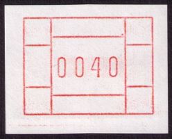 ATM SPECIMEN Nr. 16_Abart "GUMMIDRUCK" braunrot ! **
